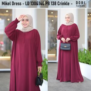 GAMIS POLOS JUMBO KEREN BUAT ARISAN PESTA PENGAJIAN COCOK LD 130 DAN 140 CRINKLE GRADE A