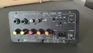 8-12 Inch Speaker AC 220V 12V 24V Digital Bluetooth Stereo Amplifier Board Subwoofer Dual Microphone