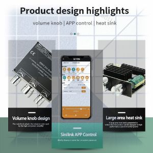 ZK-TB21 TDA7498E 2.1 Channel Bluetooth Amplifier 160W*2+220W Subwoofer para sa Car Audio System at Home Theater