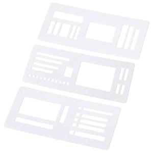 Professional Grade Stencil Set Thick Polyester Sheets Time Saving Templates For Journal Artists Students Multi Ink Compatibility