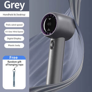 4000 mAh Turbo Jet Mini Fan Rechargeable Handheld Portable Strong Wind 100 Gear High-Speed