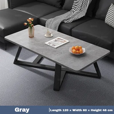 JIAJU Coffee Table Modern Leisure Livingroom Sofa Table Marble Pattern MDF Board Meja Kopi Moden Kasual Meja Sofa Ruang Tamu Penggunaan Rumah 客厅茶几
