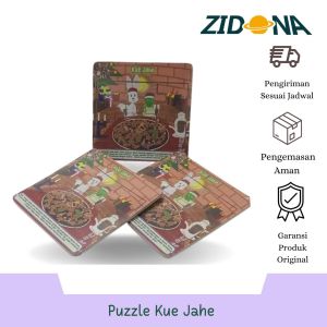 puzzle kue jahe Rabbit&TUurtle Bahan MDF