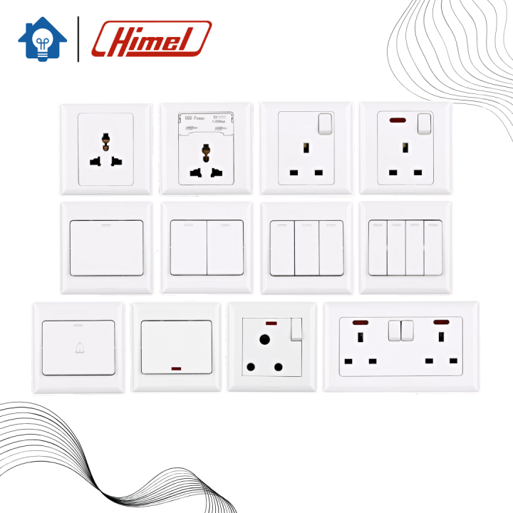 Himel Advance Series Switches Water Heater Switch 13a 1 Gang 2 Gang Neon Switch Socket 5823