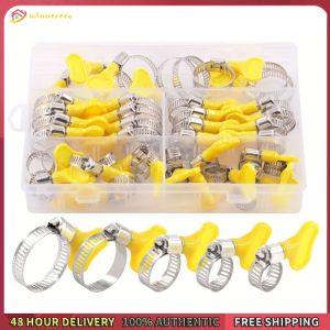 Winnereco 48pcs 8-29mm Stainless Steel Worm Gear Hose Clamp Adjustable for Pipe Fuel Line Plumbing Automotive