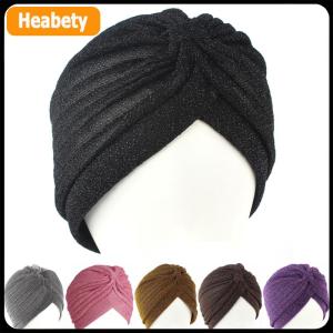 【2-3 days delivery】 Fashion Men Women Stretchable Soft Indian Style Turban Hat Head Wrap Band Cap