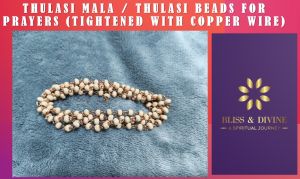 Thulasi Mala / Thulasi Beads for Prayers (Tightened with Copper Wire)