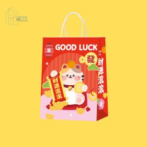 🇸🇬 Ready Stock MPQ10 CNY Gift Bag Orange Bag Prosperity Bag Red Carrier Bag Chinese New Year Goodie Cookie Paper 2025