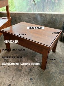 Meja belajar JUMBO meja komputer lesehan meja serbaguna meja full kayu jati belanda siap pakai panjang 60cm lebar 35cm tinggi 25cm