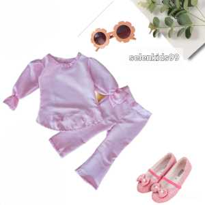 SETELAN ANAK PEREMPUAN BAHAN KATUN LINEN CELANA CUTBRAY UNTUK ANAK USIA 1-8 TAHUN