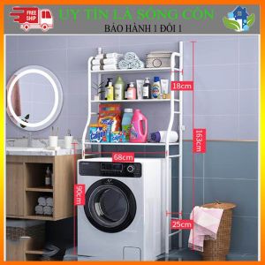 Kệ Nhà Tắm  Máy Giặt  INOX  2_3 Tầng Cao Cấp Tiết Kiệm Diện Tích Gọn Gàng Phòng Tắm