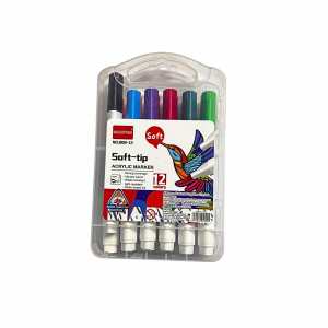 12-Color Acrylic Paint Marker Pens – Art Supplies for Students & Artists