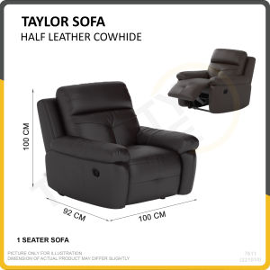 [Bulky]Twentyone HALF LEATHER COWHIDE SOFA (1 SEATER /2 SEATER /3 SAETER /4 / 2+L / 3+L SEATER AVAILABLE)