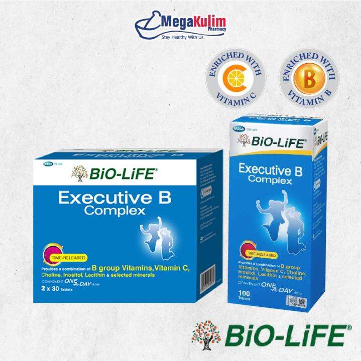 Biolife Executive B Complex (2X30 Tab / 2X100 Tab) | Lazada