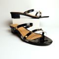JUMBO SIZE 41-45 / Hees 3cm Bigsize Wanita Pesta / Sandal Heel Ukuran Besar Motif Piramida Beig. 