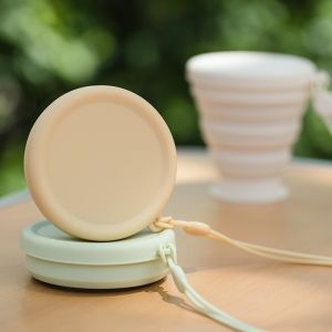 Heat Resistant Folding Drinking Cup Mug Portable Water Cups Rubber Travel Camping Soft Silicone
