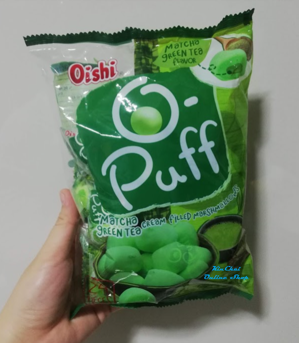 Oishi O-Puff Matcha Green Tea Cream Filled Marshmallows | Lazada PH