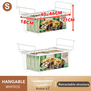 LivinEase⭐Hangable/Stackable⭐Dual-Mode Freezer Baskets w/40-46cm​​ Space-saving Metal Storage Basket Space Saving Design with Handles