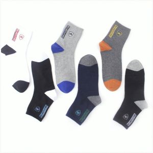 Sports Socks Color Collision Jacquard Stockings Quality Fabrics Breathable Fashion Embroidery Office