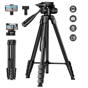PinSan ST-666 Portable Aluminum Dslr Tripod Camera Stand Cellphone Tripod Stand Ringlight Holder