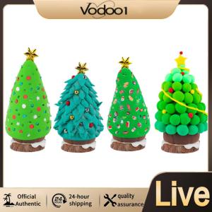 【Vodool】 Christmas Trees Crafts Set Multi-Purpose Air Dry Clay Kits Wear Resist Christmas Tree Modeling Clay Set for Holiday Party Decoration Gifts