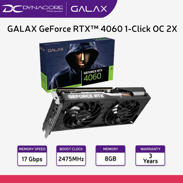 GALAX GeForce RTX 4060 1-Click OC 2X 8GB GDDR6 Graphics Card