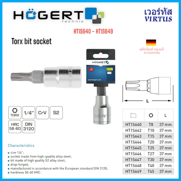 Pin wrench Torx bit socket 1/4 | Lazada.co.th