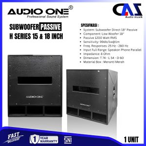 Subwoofer TYPE H-115 AUDIO ONE PASSIVE 15-18 INCH ( HARGA 1 BOX) - Digital Musik Store - DMS