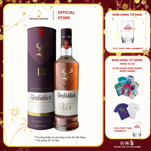 CHÍNH HÃNG - Rượu Whisky Single Malt Scotland Glenfiddich 15YO 700ML - 40%