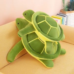 UFANSM Soft Tortoise Plush Toy Stuffed Toy Cute Cartoon Sea Turtle Pillow Cushion Kawaii Realistic Turtle Toys Birthday Gifts