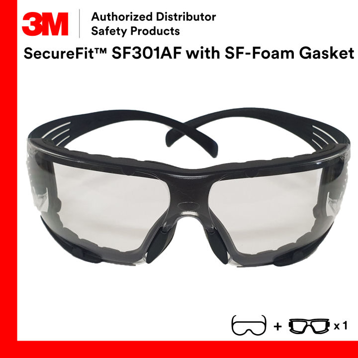Nose Bridge Asian Fit Safety Glasses 3M SF301AF SecureFit