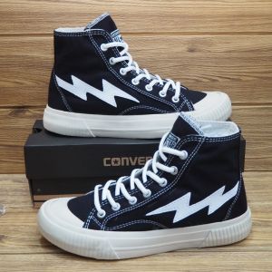 SEPATU SNEAKERS PRIA CLASSIC HIGH TINGGI HITAM
