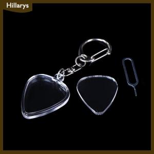 [Hillarys] Guitarists Storage Guitar Pick Collection Box Clear Holder Keyring Bag Heart Shaped Picks Size Case Musical Accessories