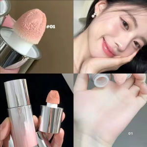 Dorisna Liquid Blush Stick with Sponge Head Lip Cheek Dual Use Waterproof Long-Lasting Natural Blush Honey Peach Youthful Korean Makeup Fresh Complexion Blush