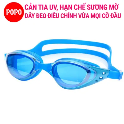 Kính bơi người lớn POPO 610 kính bơi nam nữ kiểu dáng nhỏ gọn chống UV chống sương mờ