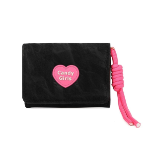 Ví nữ Ví gập mini dễ thương tim hồng ngọt ngào LILA VNU756