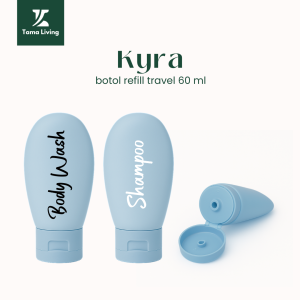 TAMA LIVING Kyra Blue Botol Refill Sabun 60 ml Travelsize Botol Sabun Travelling Botol Refill Travel