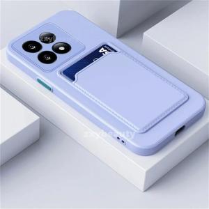 Xiaomi 14T Case Casing for Xiaomi 14T 5G 14T Pro 14TPro 13T 13TPro 2024 Phone Case Card Slot Wallet Square Cover Soft Silicone Back Case
