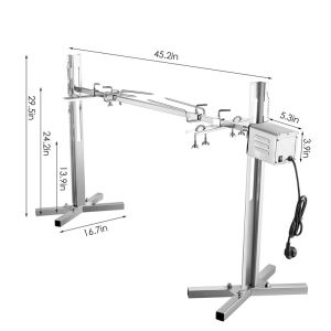 2Pcs BBQ Rserie Meat Forks Clamp Grill Meatpicks Stainless Steel Barbecue Skewer