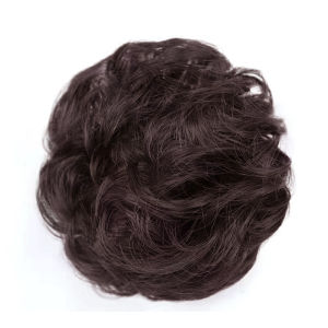 Hair Clip-Style Fluffy Bun Synthetic Hair Bun Natural Looking Curly Wavy Fluffy