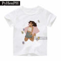 2025 New Year Spring Festival Melanin Black Girl T-shirt  Musim Panas Pakaian Kanak-kanak Personaliti Afrika Gadis Cetakan Bunga Kanak-Kanak T Baju  COD. 