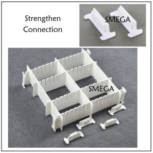 SMEGA DIY Plastic Drawer Divider Adjustable Drawer Organizer Storage Sock /Underwear/Medicine