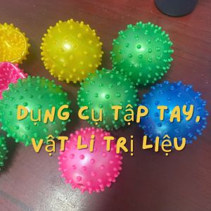 TRÁI BANH GAI CAO SU ĐÀN HỒI DỤNG CỤ ĐỂ TẬP TAY VẬT LÍ TRỊ LIỆU BƠM HƠI SẴN ( MÀU SẮC NGẪU NHIÊN)