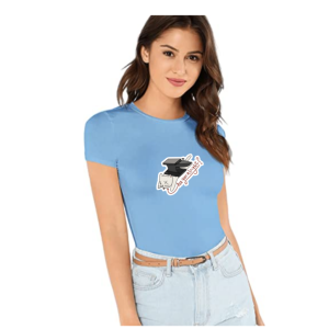 Baju Kaos Wanita Lengan Pendek Polos Basic Bahan Combed 30S Warna Putih