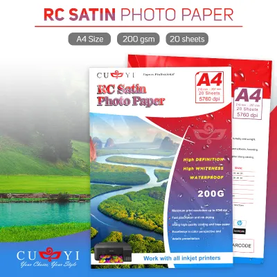 CUYI RC Satin // RC High Glossy 200GSM Photo Paper A4