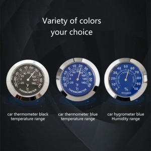 Mini Hygrometer Small Thermometer Hygrometer Monitor Car Thermometer Hygrometer Clock Mini Small Classic Temp Gauge