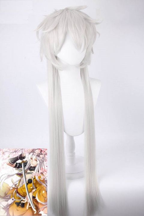 TAVIMART  -  Game Sallyface Larry 65cm Long Brown Mixed Heat Resistant Hair Cosplay Costume Wig   Free Wig Cap