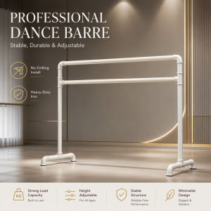 Adjustable Freestanding Ballet Barre Portable Dance Yoga Fitness Equipment