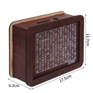 1 PC Wooden Piggy Bank With Savings Target Retro Creative Reusable Cash Storage Box