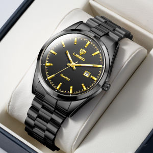 LIEBIG Stainless Steel Mens Quartz Watch 3ATM Tahan Air Klasik Dial Tangan Bercahaya Minimalis Gaya Mode Mewah L8007